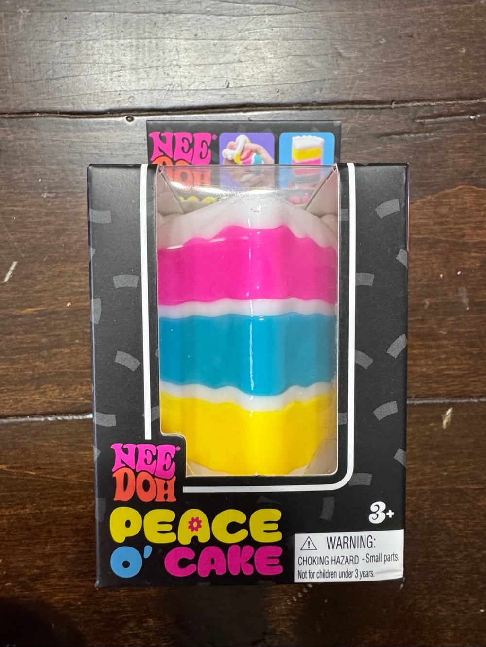 NeeDoh Peace O' Cake Kids Cake Topper — Pink, Blue & Yellow